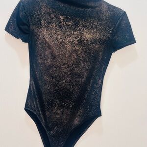 Zara Black and Gold Bodysuit